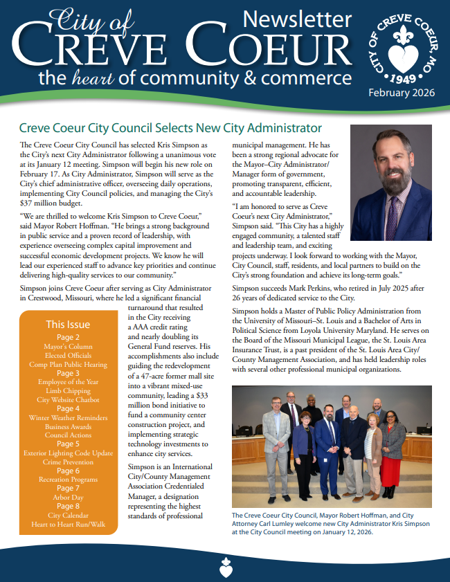 The February 2026 resident newsletter is available online! Read it here: crevecoeurmo.gov/ArchiveCenter/…