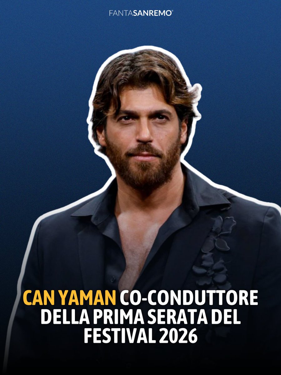 FantaSanremo's tweet image. 🚨 Breaking News 🚨

Al #tg1 #CarloConti ha annunciato tramite un video che Can Yaman sarà il co-conduttore della prima serata con Laura Pausini!

#canyaman #laurapausini #carloconti #fantasanremo #sanremo2026
