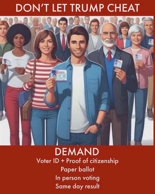 TimRunsHisMouth's tweet image. Send this to every Democrat you know:

Don’t let Trump cheat!  Pass the SAVE ACT!