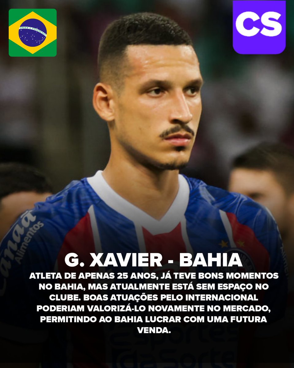 centraldoscout's tweet photo. Olhando para o mercado nacional, Gabriel Xavier entra na lista. Já viveu bons momentos no Bahia, mas hoje tem pouco espaço. O clube deve priorizar uma venda, embora um empréstimo não seja impossível. https://t.co/9cYxJg1SMS