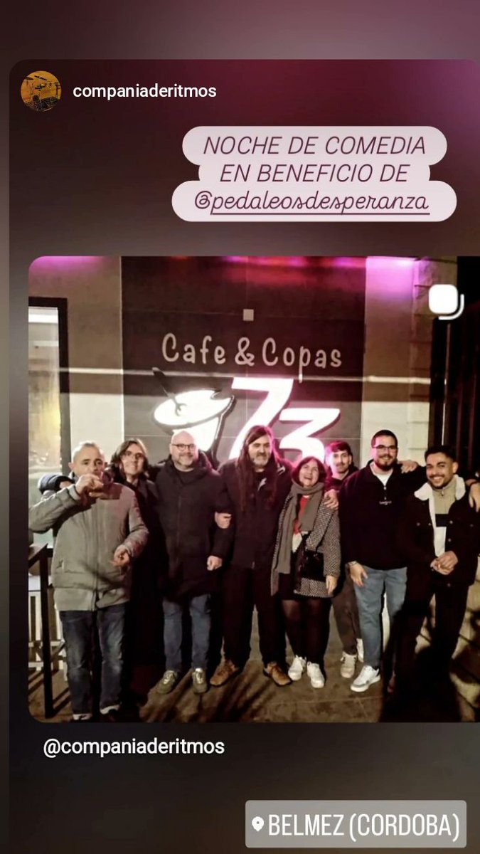 #Belmez #Córdoba 
#abeneficio de #PedaleosdeEsperanza 
#nochedecomedia 
#cómicos #monologos 
<a href="/albertboira/">albert boira</a> <a href="/MORYEAR/">Fernando Moraño</a> 
#DianelaPadrón   #BuenHumor
