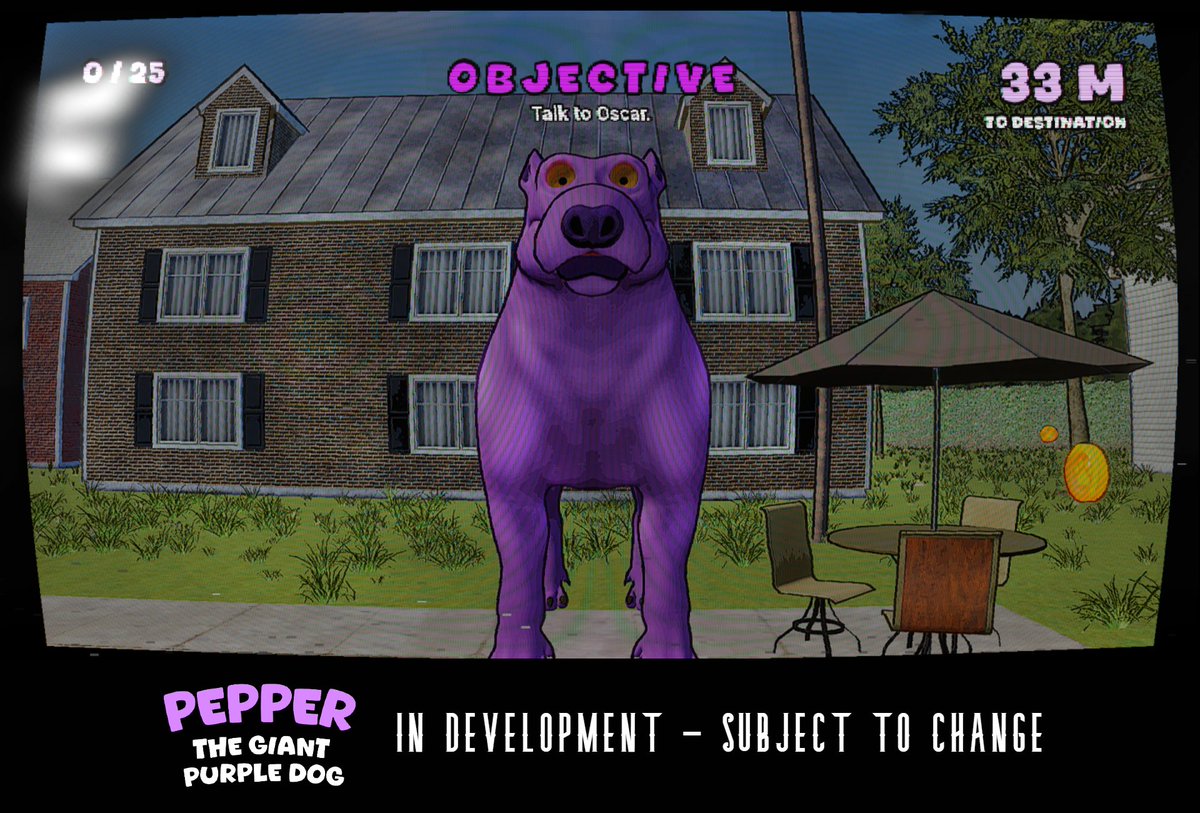 silvrcitysharks's tweet image. Pepper the Giant Purple Dog - Visual Update

After the initial reveal, we've put some work into refining the visual style and we want to hear what you think! What can be changed? What can be improved?

We're aiming for a early 2000's video game aesthetic!