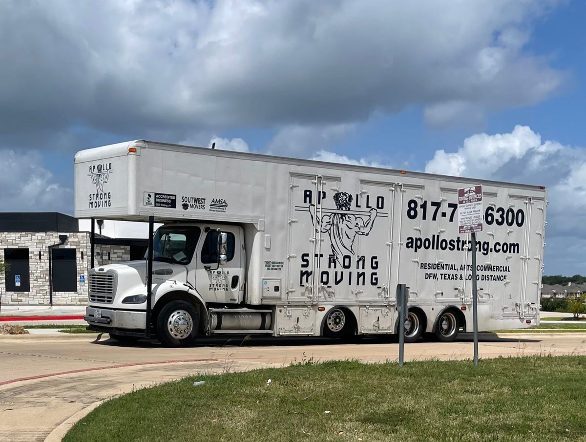 ApolloStrong's tweet photo. Apollo  Strong Moving would be happy to assist you in your next relocation.  Whether moving down the street, or to another state, we are here to help  make your move as easy and stress free as possible. We provide quality  service and excellent prices. Give us a call 817-770-6300 https://t.co/1zRGYSXT0V