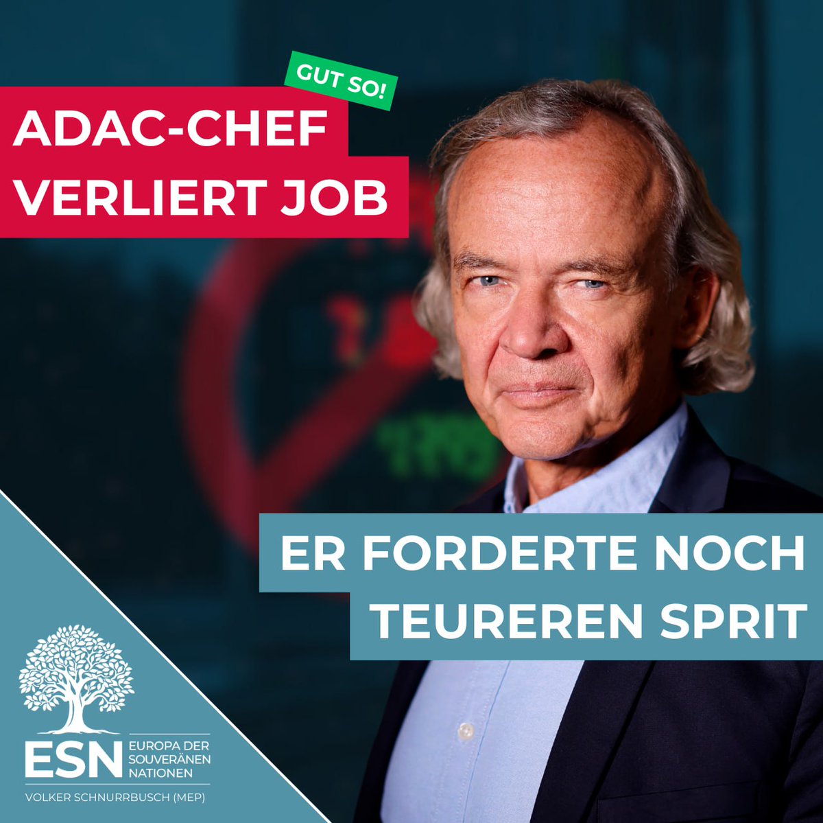 Richtig so: Wer Autofahrer schröpfen will, ist beim ADAC falsch! 🚗💨

Wer höhere Spritpreise fordert, hat seinen Auftrag als Interessenvertreter krass verfehlt. Die Quittung folgt prompt: Gerhard Hillebrand ist seinen Job los. Ein Sieg für die Autofahrer! 🛑💰
