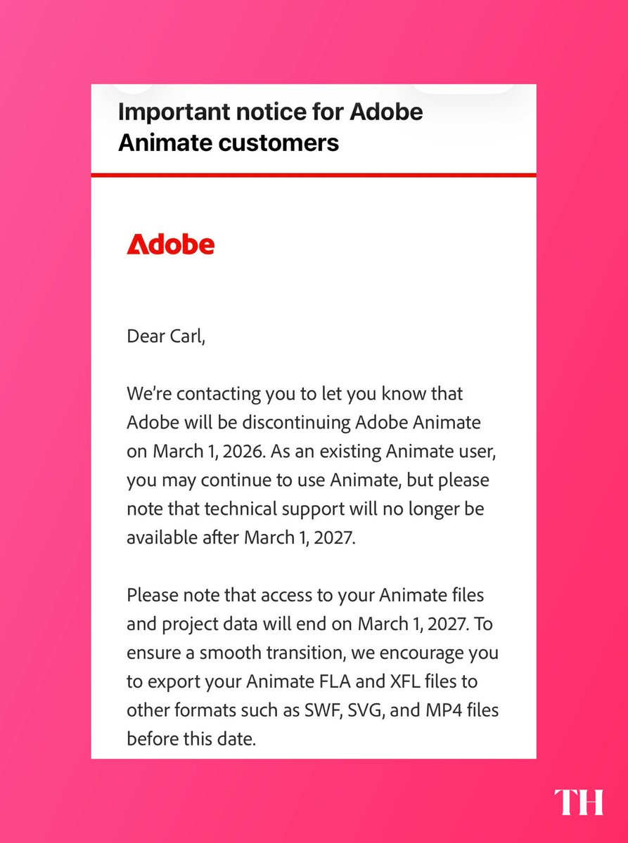ToonHive's tweet image. Adobe Animate will discontinue on March 1st.