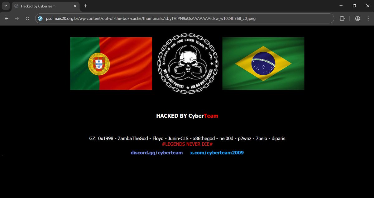 cyberteam2009's tweet photo. PSOL | Partido Socialista - Brasil

Identificamos uma vulnerabilidade nos sistemas do Partido Socialismo e Liberdade (PSOL) do Brasil.

site:https://t.co/eukVPGAak4
mirror:https://t.co/Ub3HiV9pZS

#CyberTeam #CyberSecurity https://t.co/t8deo3oOxZ