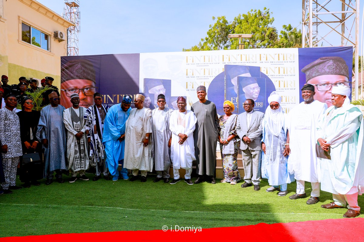 GovernorAUF's tweet photo. Today in Yola, I was joined by Governor Abdullahi Sule of Nasarawa State, Governor Bala Mohammed of Bauchi State, Dr. Abubakar Bukola Saraki, Comrade Mustafa Salihu, Most Rev. Dr. Matthew Hassan Kukah, royal fathers, party leaders, and friends to unveil  “Fintiri: The Man They Could Not Stop.”

I thank Bishop Kukah for his thoughtful and courageous review, and I appreciate Chief Solomon Kumangar for documenting an important chapter in our democratic journey with clarity and honesty.