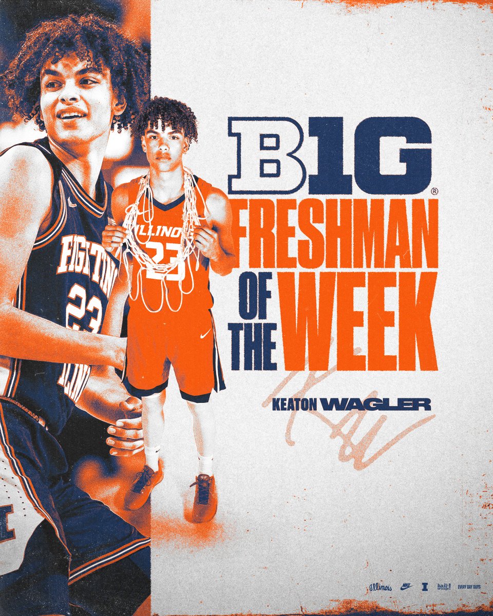 IlliniMBB's tweet photo. Siri, schedule a weekly post for Keaton earning Big Ten Freshman of the Week. https://t.co/a201Czo14s