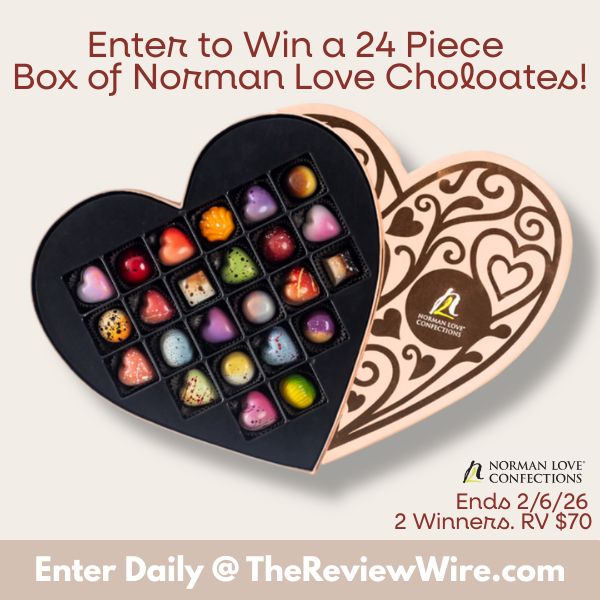 ❤️ Win a 24 Piece Heart Gift Box from Norman Love Confections (RV $70) for Valentine’s Day. Enter here → thereviewwire.com/valentines-day…

Ends 2/6/26. 2 Winners! 
#chocolates #giveaway