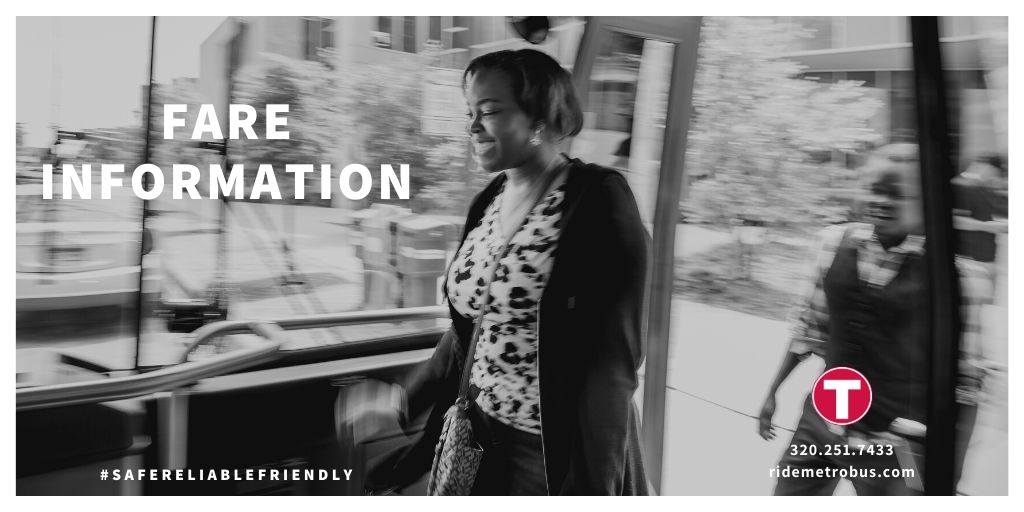 #MetroBus fares vary according to the service and type of pass. Easily purchase fare online, at ticket outlets or with the Metro Bus Smart Ride App for mobile. Purchased products are not transferable between the Smart Ride Card and the Smart Ride App.
ridemetrobus.com/fares