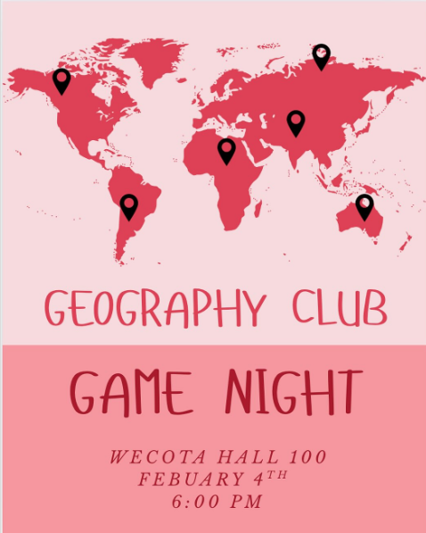 SDStateGeo's tweet photo. 🗺️🎲 Geography Club Game Night (+ pizza!🍕)
📍 Wecota Hall 100
🗓️ Feb 4 | ⏰ 6:00 PM
All are welcome! 🌍 https://t.co/WNTF5qqqIn