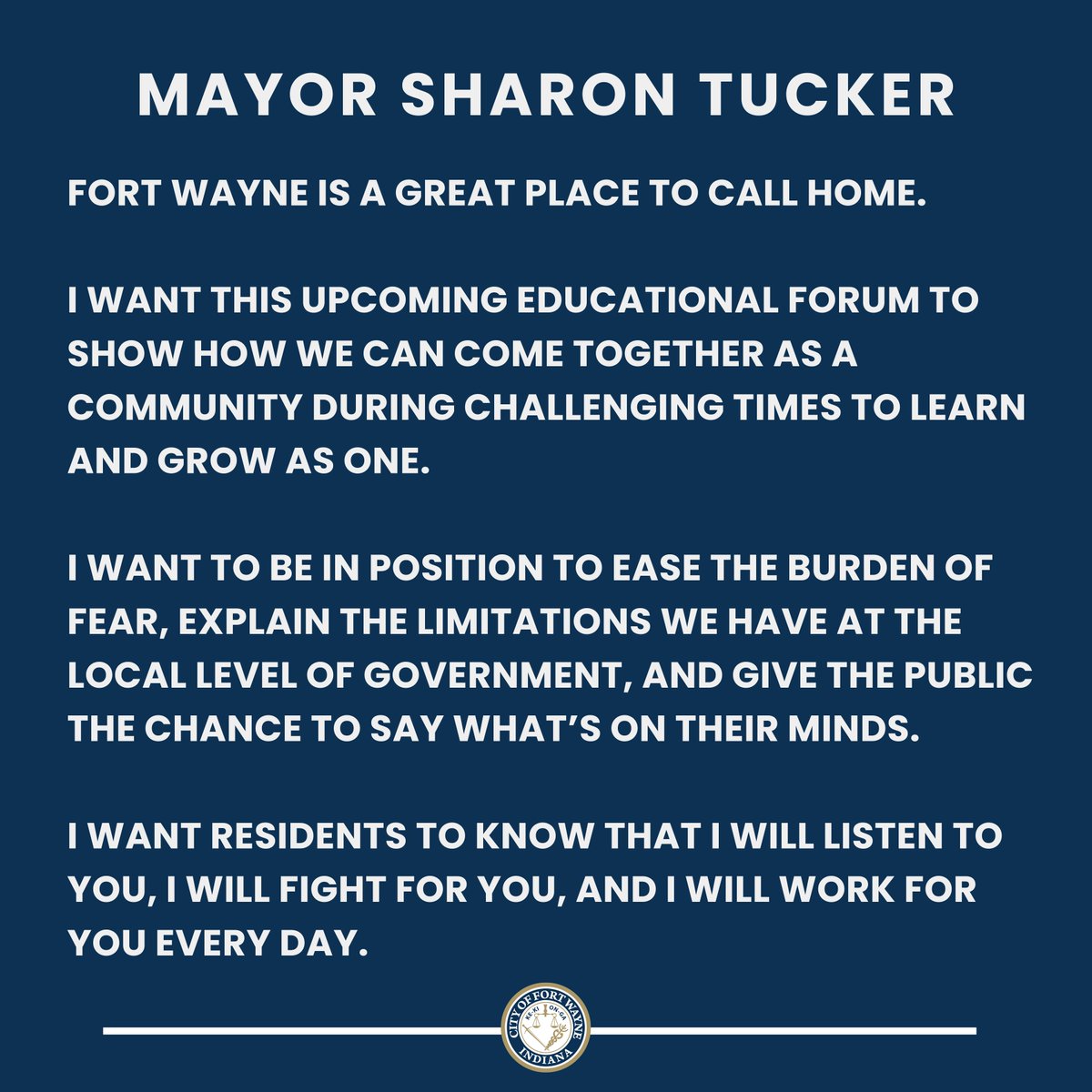 Mayor Sharon Tucker tweet media