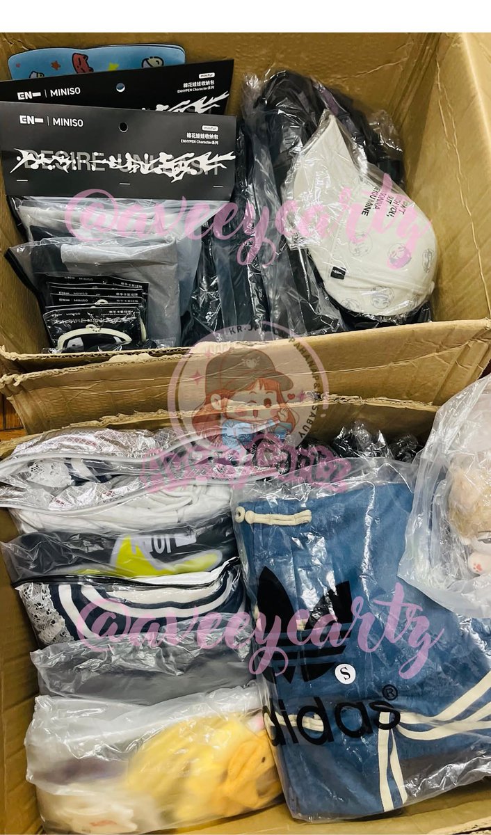 First box of 2026 pasabuy and pasecure from CN is here!l #CN26-B01 🇨🇳

P.S 
MINISOXENHYPEN DOLLS online purchased shipping starts on Feb.6 onwards from Miniso China. PH arrival is probably late February na due to ‘Chinese New Year’ holiday. 

Salamuch po! 🫶🏻 #aveey_sells