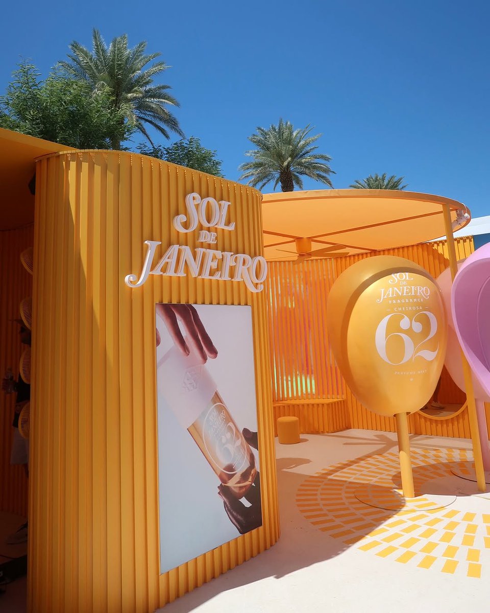 PinkSparrow_'s tweet photo. Sol de Janeiro teamed up with MKG and Pink Sparrow to bring a vibrant, scent-forward playground to the Coachella desert. At the heart of the activation were a series of “listening pods” that doubled as intimate scent stations and visual story rooms. #MKG #SolDeJaneiro https://t.co/Rrzqsr62QD