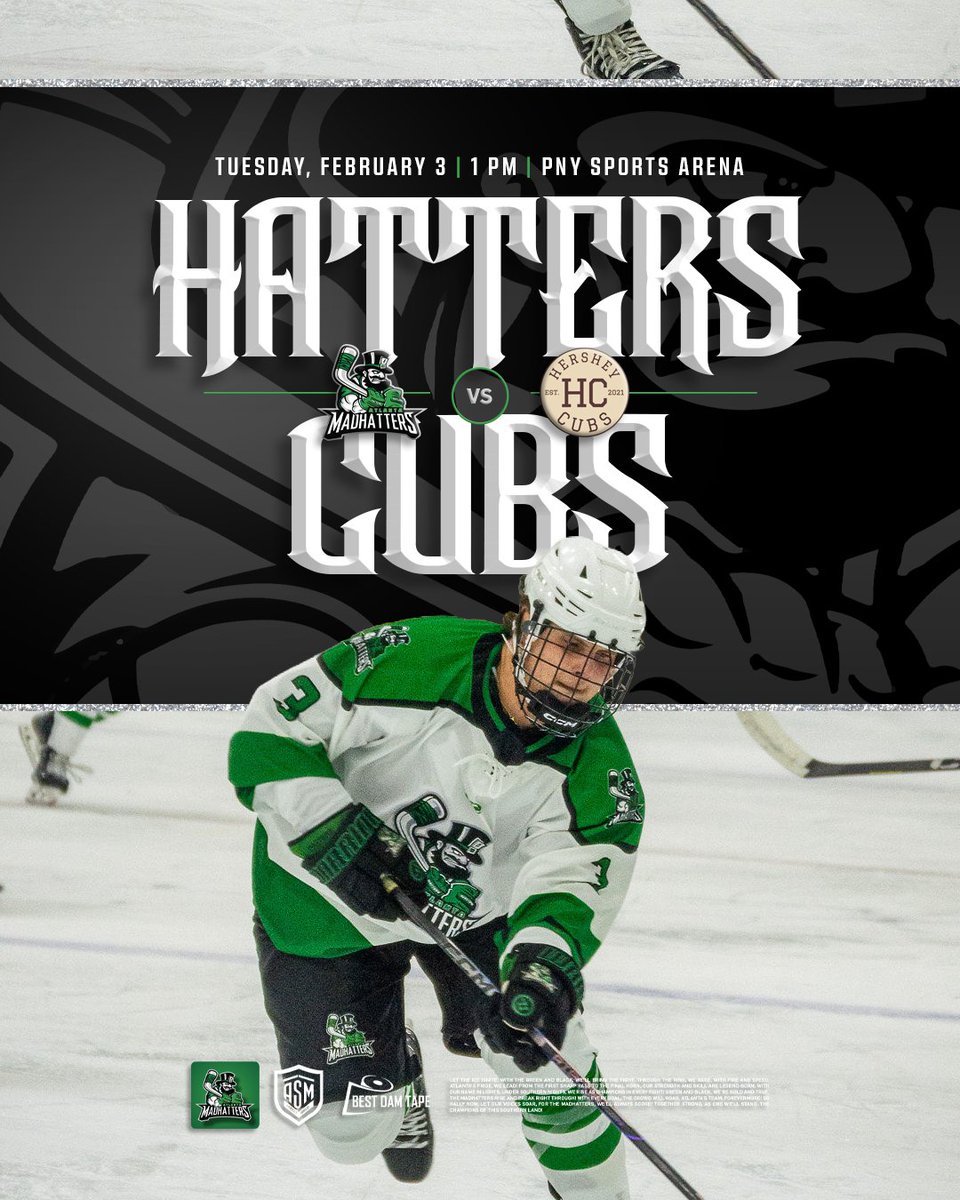 Game day at PNY as the Hatters open a busy week.

🆚 Hershey Cubs
📍 PNY Sports Arena
⌚️ 1:00 PM
🖥️ USPHL+