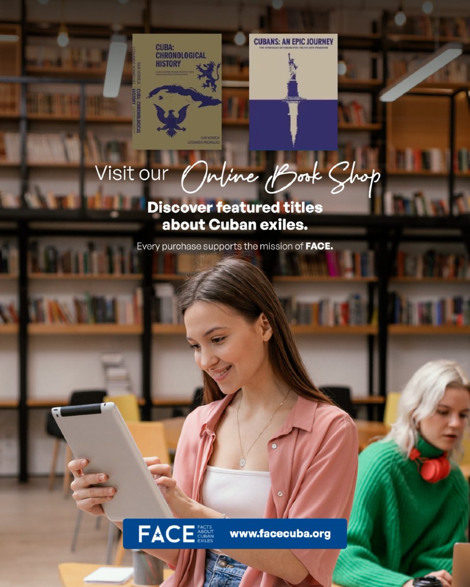 Every book holds a piece of our history. Explore the FACE Online Book Shop and support the preservation of the Cuban exile legacy.

📚 facecuba.org

#FACE #CubanExile #CubanCulture
