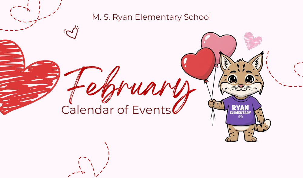 RyanLISD's tweet photo. Ryan Elementary February 2026 Calendar Released! https://t.co/kQFLGD3psO https://t.co/TI2HeHUjxa