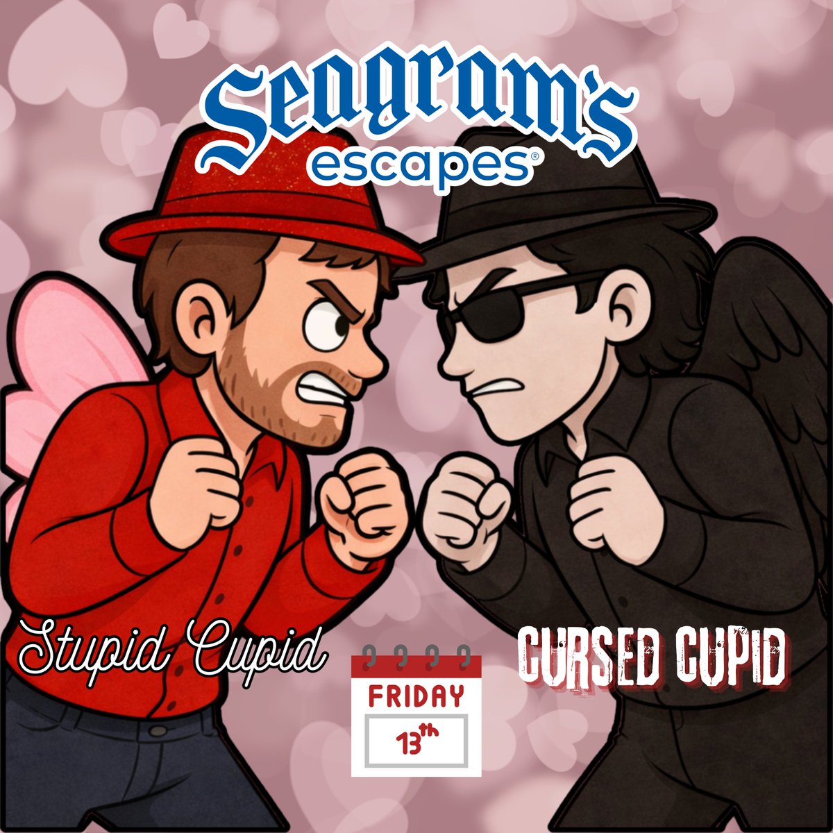 Cupid Face-Off 😍 Cupid is coming this Friday the 13th! Nominate someone for a chance to win prizes from@SeagramsEscapes, Angry Bull, New Direction Design,<a href="/GhostlyManor/">Ghostly Manor Thrill Center</a>, Aries Salon &amp; Spa,<a href="/CorsosFlower/">Corso's Flower and Garden Center</a>, and Violet Pineapple Balloons ❤️mix1027.com/contests/stupi…