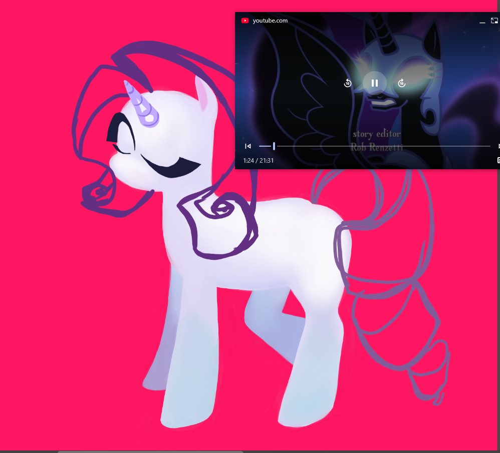 Drawing a horse for the first time while watching MLP from the beginning 💎 #mlp #rarity #horse