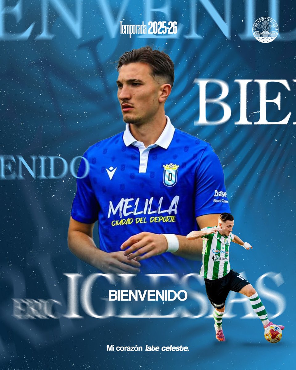 📋OFICIAL | FICHAJE DE ERIC IGLESIAS.

👉🏻 Eric Iglesias Fernández (Barcelona, 2002) se convierte en el cuarto refuerzo celeste del mercado invernal.

👉🏻 Delantero centro que llega directo a La Isla procedente del Quintanar del Rey hasta final de temporada.

👉🏻 Killer de área, la