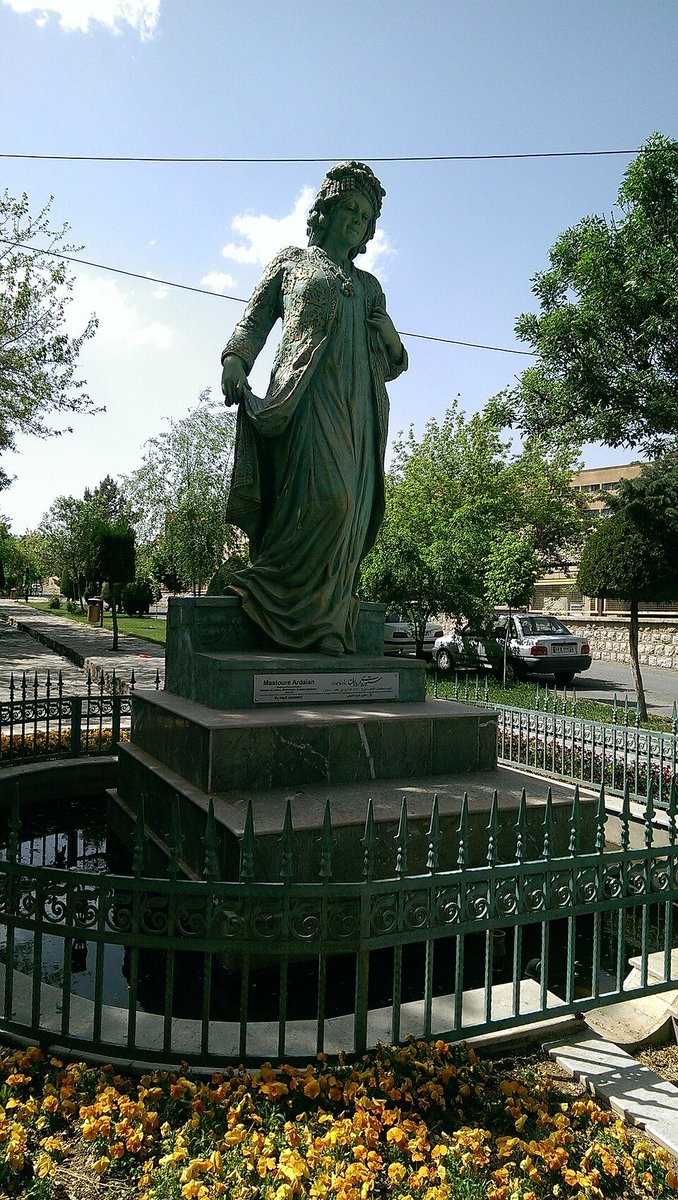 Beneath my veil, a head that deserves a crown
Alas! This age dragged my rising spirit down

Mastureh Kurdistani (Ardalan), 1800-1848

Picture: Statue of the poet in her hometown Sine, #Kurdistan 

Sculptor: Hadi Ziaodini