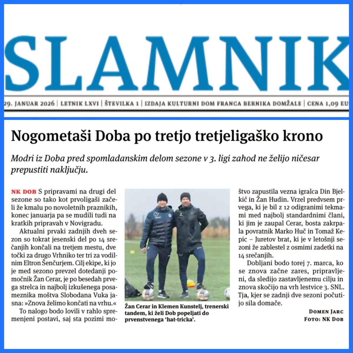 #3SNL:  PRIPRAVE DOBLJANOV V POLNEM TEKU!

#VsiZaŠampioneizDoba!

#Člani <a href="/NkRoltekDob/">Nogometni klub Dob 🇸🇮</a> #3SNL <a href="/nzs_si/">NZS | FA Slovenia</a>
