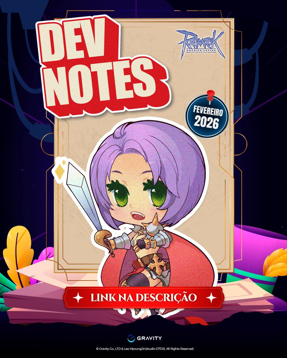 Saudações, aventureiros! 

Depois dos eternos 3948 dias de janeiro, finalmente segundou com as Notas de Desenvolvimento de fevereiro! 

👀 Quer ver todas as novidades? Confere o link direto:
ro.gnjoylatam.com/pt/news/update…