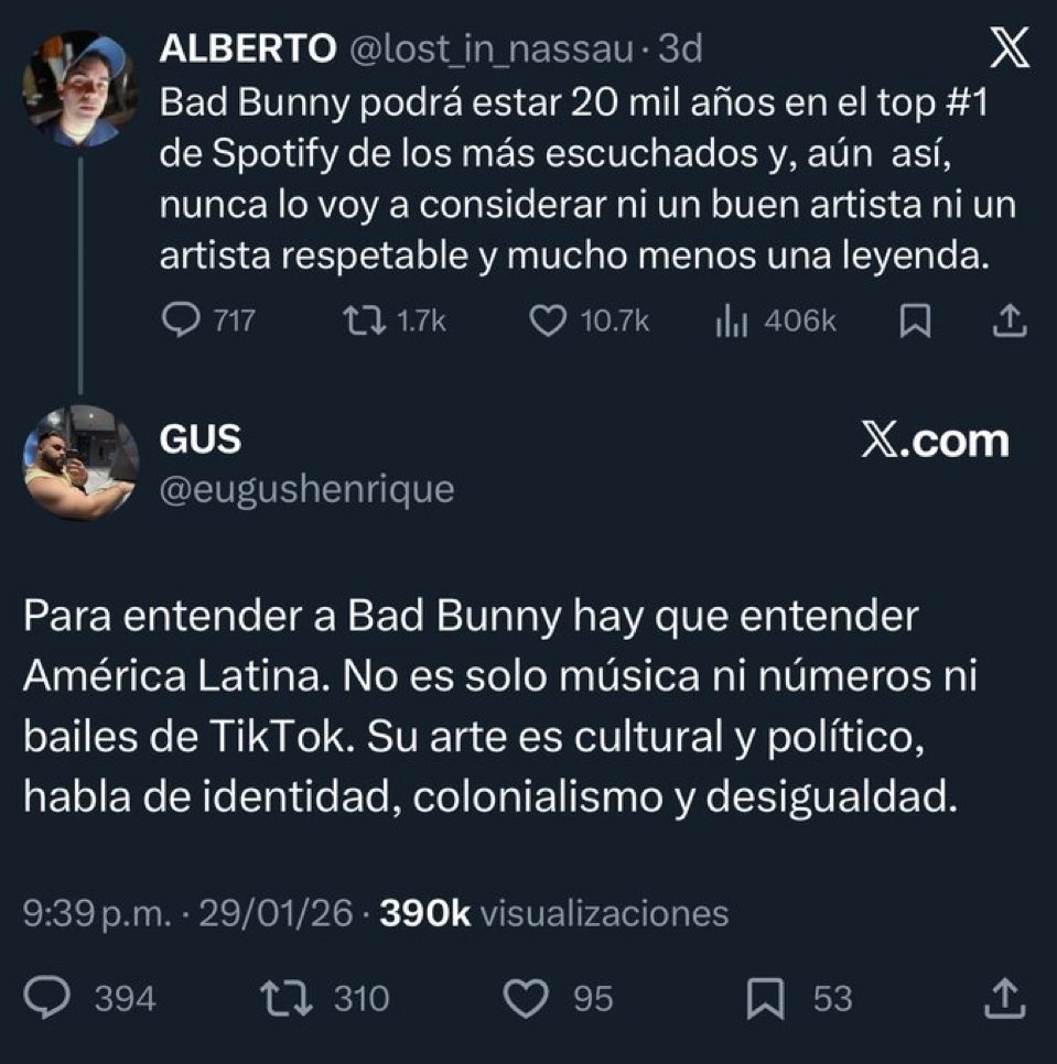Para los ñeros Bad Bunny es la reencarnación de Ghandi