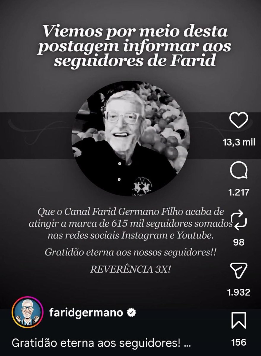 CentralDoBrega's tweet image. olha o jeito que o Farid Germano anuncia que chegou a 615 mil seguidores 

que susto da porra
