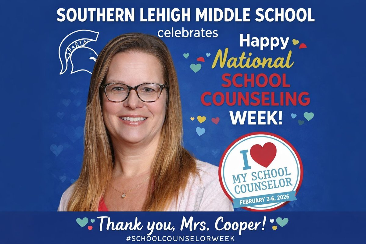 Happy National School Counseling Week! 
A huge THANK YOU to Mrs. Cooper for supporting, guiding, and advocating for our Spartans every day. We are so lucky to have you at SLMS! #SLSDProud #SLMSSpartans