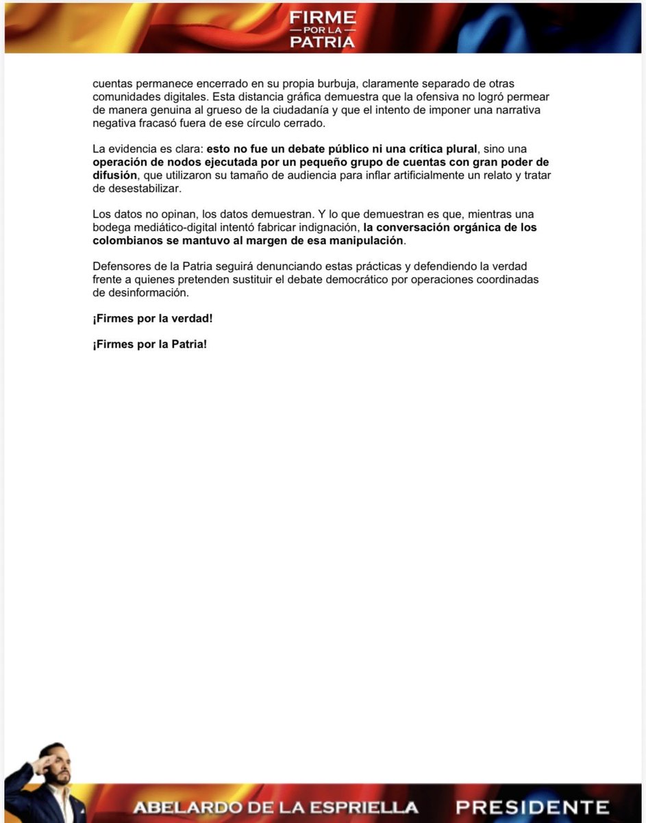 GermanCalderonE's tweet image. ATENCIÓN: Presunta acción técnico-sistemática contra ⁦@ABDELAESPRIELLA⁩
