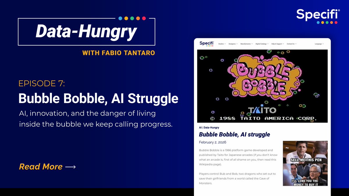 🤖 AI: Bubble, breakthrough, or both?
In this episode, our digital consultant Fabio Tantaro describes today’s AI moment: rapid growth, rising expectations, and visible cracks beneath the surface.

👉 Worth a read: en.specifiglobal.com/blog/bubble-bo…

#Specifi #DataHungary #AI #AIBubble #Blog
