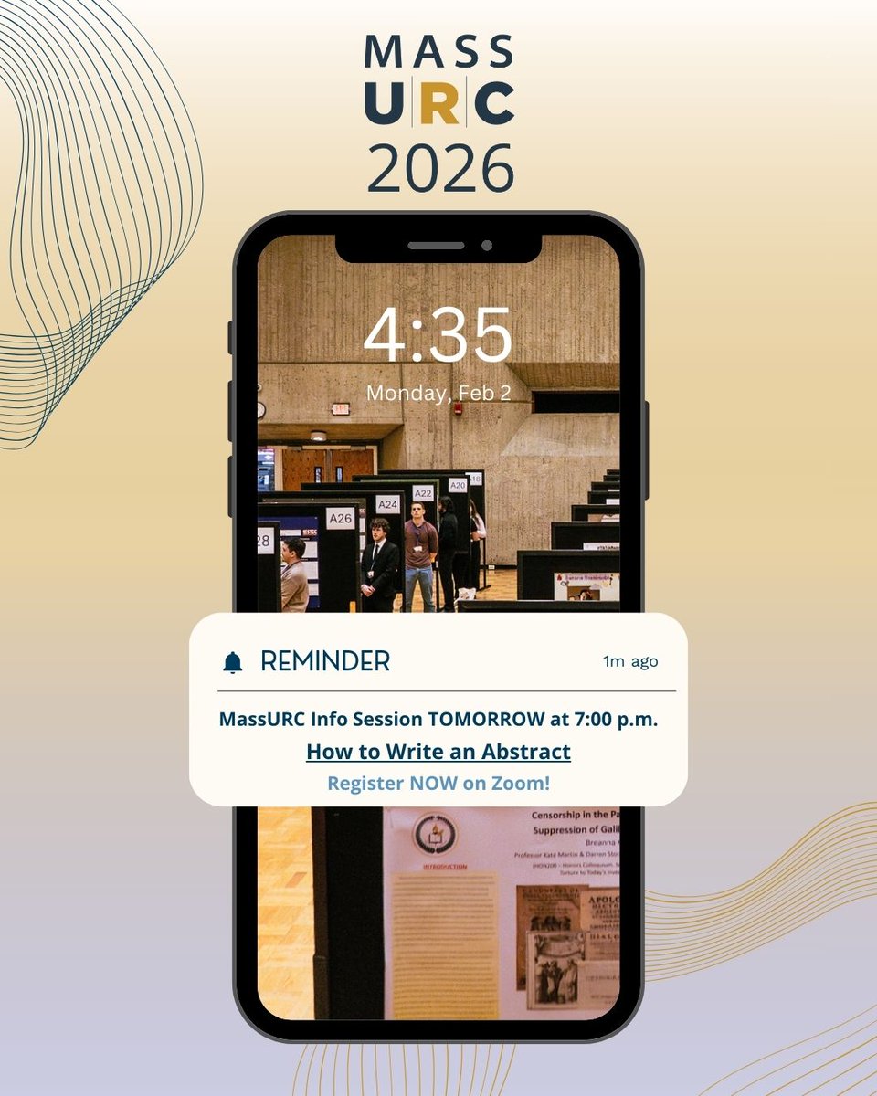 Massachusetts Undergraduate Research Conference tweet media