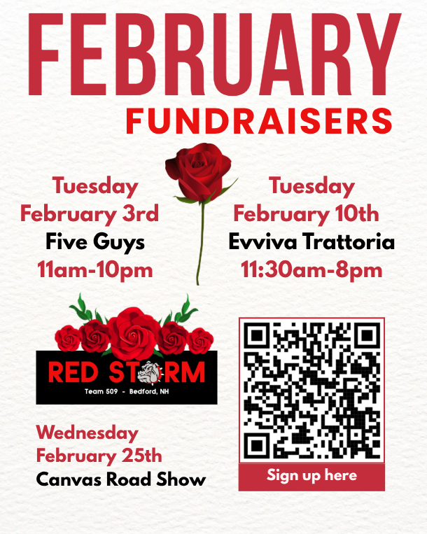 RedStorm509's tweet photo. Here is a look at our upcoming fundraisers in the month of February! Consider checking them out to help support our team! https://t.co/UV69WQNRbA