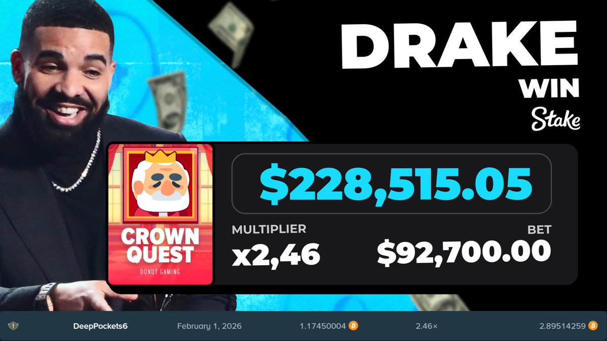 Join <a href="/Drake/">Drizzy</a> and play degennn on Crown Quest ! 🍩
Only on <a href="/Stake/">Stake.com</a>