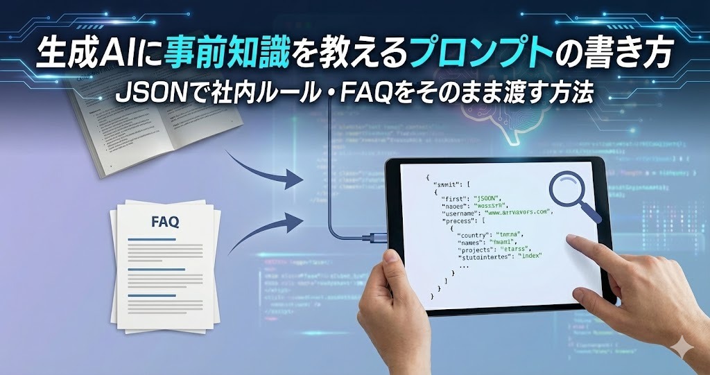 生成AIに事前知識を教えるプロンプトの書き方

– JSONで社内ルール・FAQをそのまま渡す方法 📘

☟ 記事はコチラ 
s-p-net.com/%e7%94%9f%e6%8…

JSON形式で社内ルールやFAQをそのままAIに渡す、実践的な手法をわかりやすく解説しています📝

AI活用の精度を高めたい方にとてもおすすめの記事です✨
