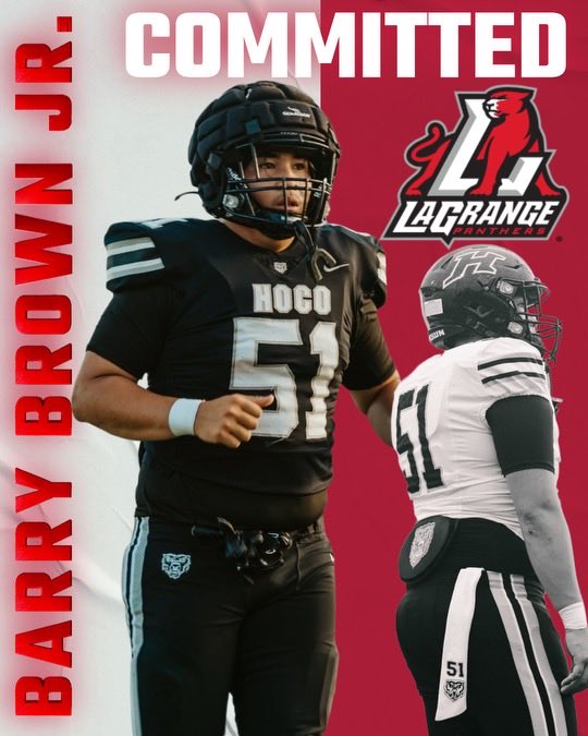 BarrysBrown02's tweet photo. #AGTG Blessed and excited to announce that I’ll be attending LaGrange College!
@BearDownHOCO @CoachEdwards10 @CoachSing18 @Ztaisler @CConnerdc  @ScottLamb413342 @HocoAthletics https://t.co/RQWhPTYyYi