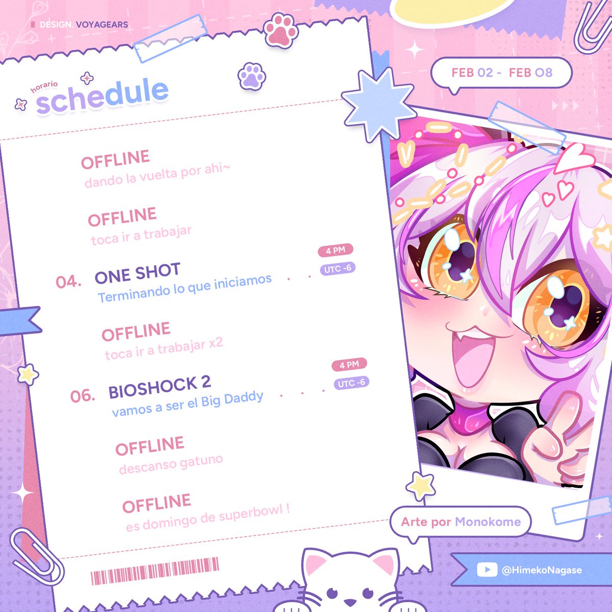 💛🐈✨𝓗𝓲𝓶𝓮𝓴𝓸 𝓝𝓪𝓰𝓪𝓼𝓮✨🐈💛
【Horario semanal】

Clips ▶︎#HimekoClip
Memes▶︎#Himemes
Arte ▶︎#HimekoArt
Agencia ▶︎ <a href="/YandereLive/">YandereLive</a>   | #YandereLive   
🎨: <a href="/monokromochi/">Krome || 🌵🌱 + ❤💙 + ☀❄</a> 

#Vtuber #VtuberES #HimekoNagase