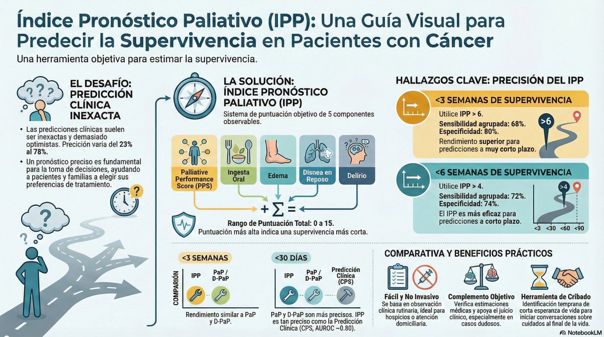 Importante tener buenas herramientas para poder planificar los cuidados e iniciar conversaciones complejas...El índice pronóstico paliativo.
