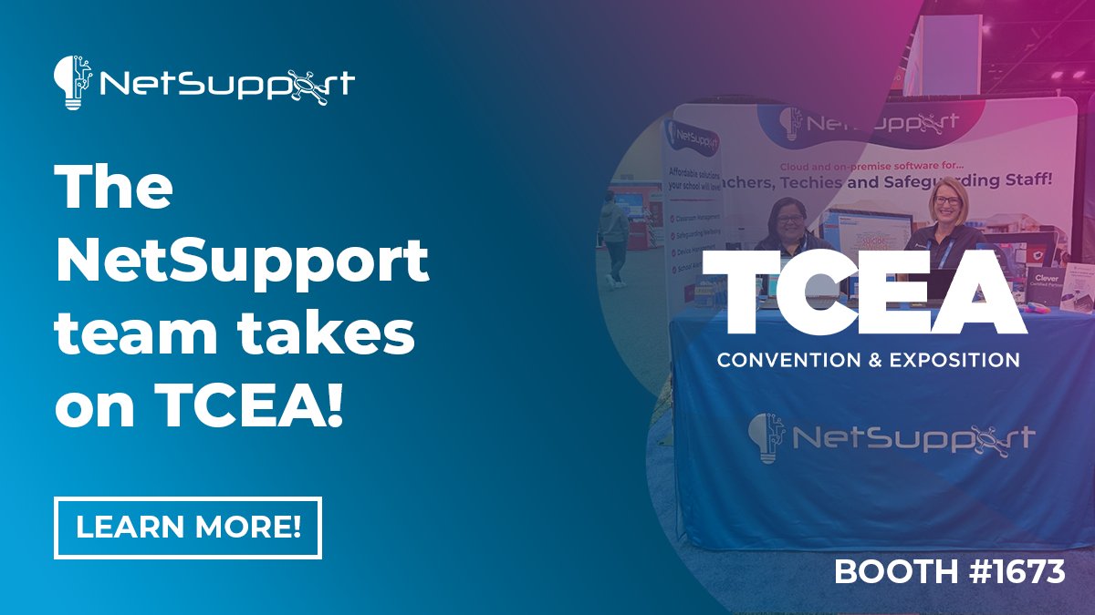 There's no such thing as a lunchtime lull at #TCEA for the NetSupport team! Join us on booth #1673 today AND tomorrow to see how we can help your school!

netsupportsoftware.com/education-solu…

#EdTech #ImpactCertified #NetSupport #SchoolIT