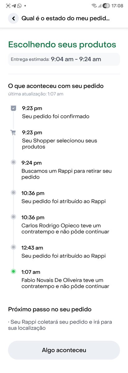 arthur_dm's tweet photo. @RappiBrasil fiz um pedido ontem e até agora não recebi e a única opção pra resolver o meu problema ou é cancelar ou dar uma gorgeta? E agora o crédito que usei foi utilizado e não consigo recuperar 
Parece até piada https://t.co/u3FZ65twsV