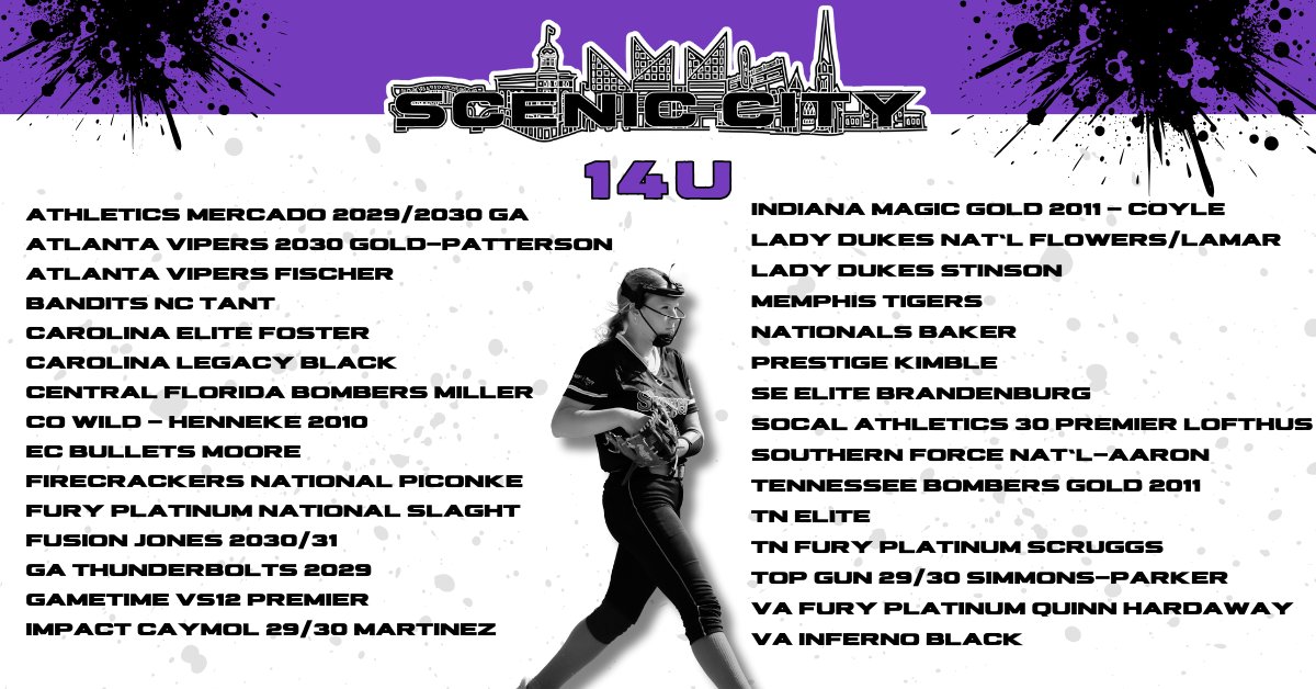 One by one by one... the field of play is growing. 👑

We’re adding more heat to the lineup! Round 2 of 14U Selections for Scenic City Summer 2026 are officially here.

The kingdom isn't full yet. Stay tuned as we continue to build the elite field for Chattanooga this June. 🤫🔥