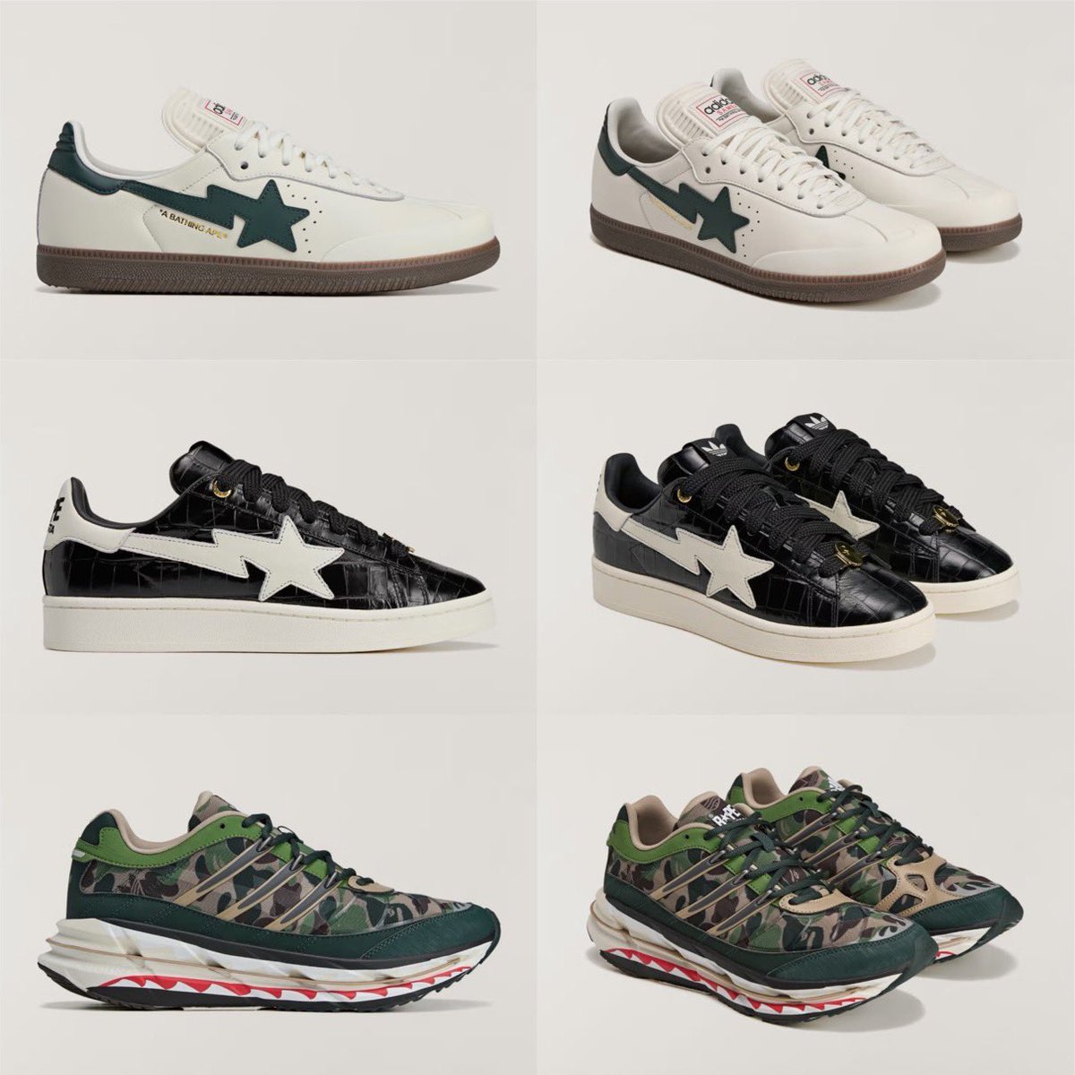 JustFreshKicks's tweet photo. adidas x BAPE “2026 World Cup" Collection ⚽️🏆

🗓️ February 7th https://t.co/j4LiCRAc14