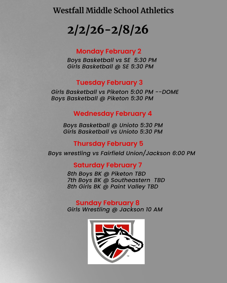 Westfall Athletic Department tweet media