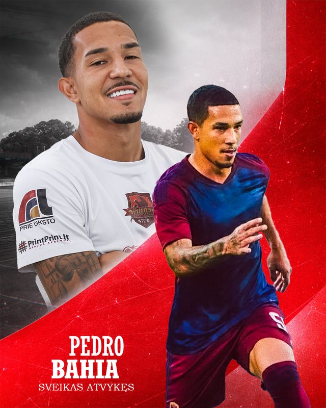 LituanieFootFR's tweet photo. #Mercato
Pedro Bahia 🇧🇷 rejoint #Dziugas
C'est un pari risqué pour le club de Telsiai qui recrute un joueur qui joué en #PirmaLyga à #Babrungas où il y a une grosse différence de niveau avec l'#ALyga
Il n'a joué que 5 matchs avec son ancien club dans lesquels il a marqué 4 buts https://t.co/yXnG1awHZU