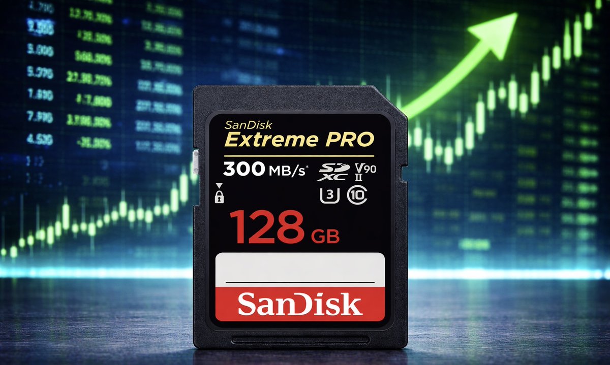EarnYourLeisure's tweet photo. SanDisk Stock Is Up 1,500% Over The Past Year As Q2 Earnings Beat Estimates https://t.co/yf0MNABBPA