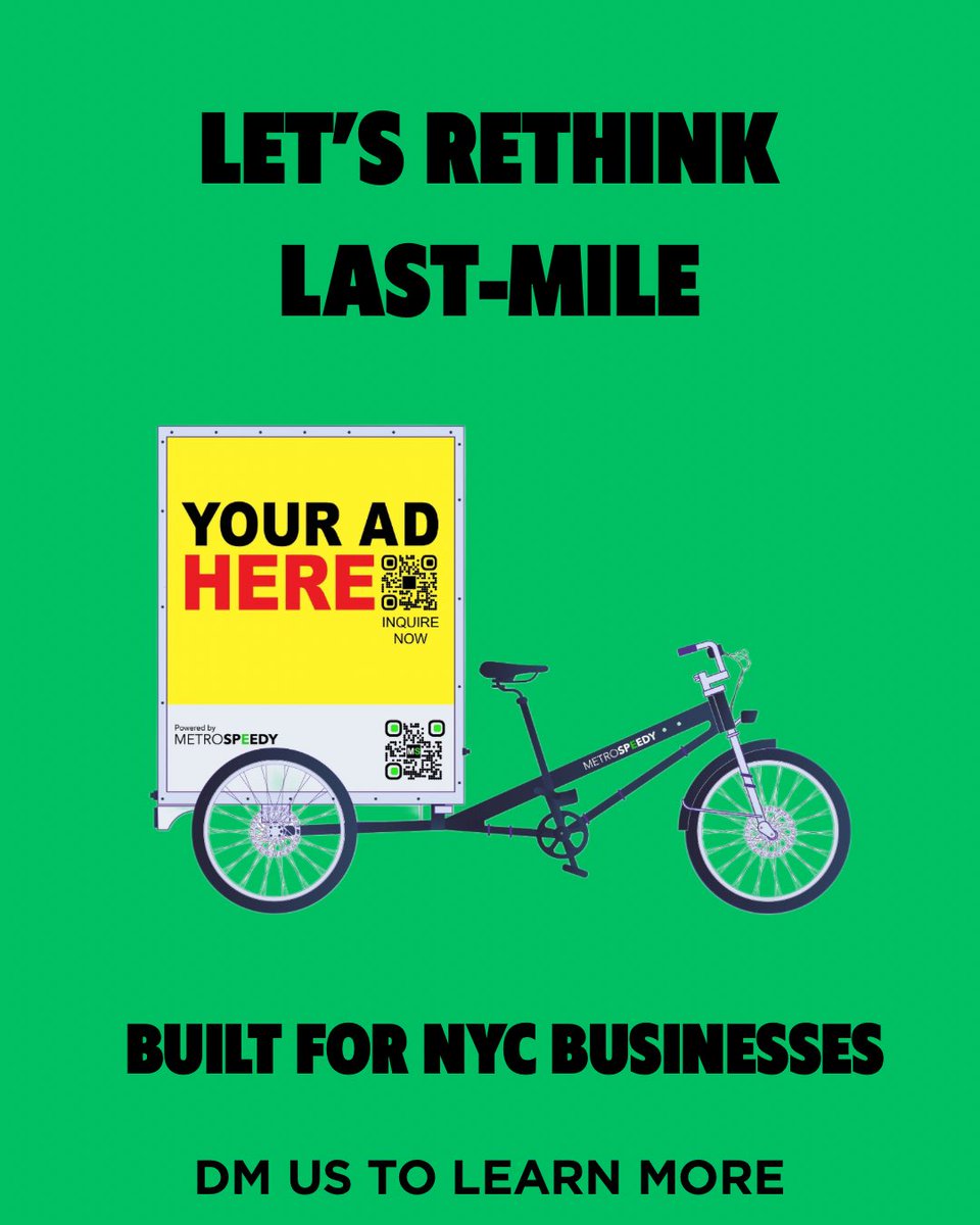 Last-mile delivery, optimized for NYC. 🏙️

That’s the MetroSpeedy solution. 🚲
#metrospeedy #lastmiledelivery #nycbusiness #ecofriendly #nycdelivery