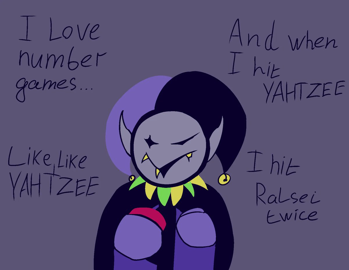 I did this in spare time, now i go in shadow until my next evil appearence 

#jevil #deltarune #doodle