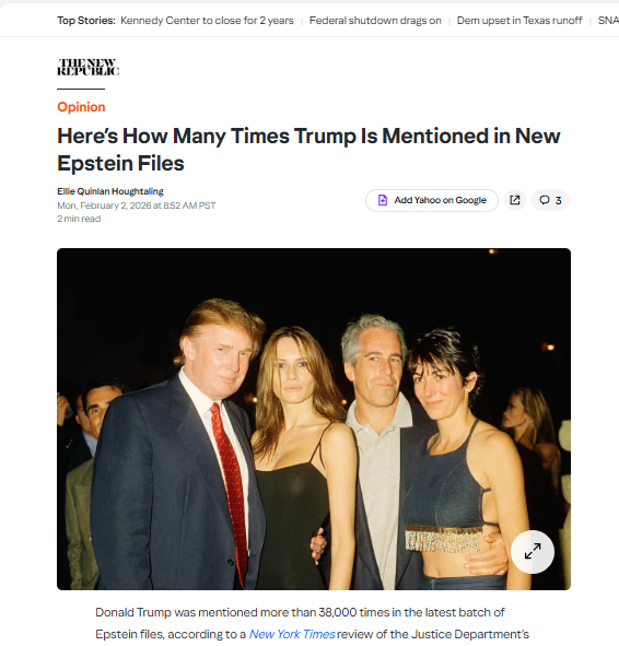 After seeing the things in the #EpsteinAndTrump Files, how is he still in office.

If you see someone mentioned once or twice that's one thing, but 38,000 times?