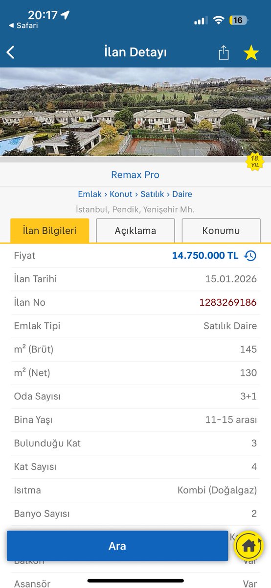 rkyeksi's tweet photo. @bekir_kaplan Bekir bey merhabalar; uzun zamandır malum siteden ev bakıyoruz. Düne kadar 13.750.000bin olan ev bugün 14.750.000 bine çıkmış. Kredi politikasının değişmesini fırsat bilip bu kadar fahiş artışları yapmalarını önce Allah’a sonra sizlere havale ediyoruz. https://t.co/mPKo5YoWQ2
